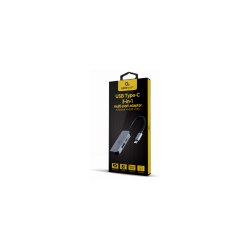 ADAPTADOR MULTIPUERTO USB TIPO C 3 EN 1 PUERTO USB HDMI PD PLATA - A-CM-COMBO3-02
