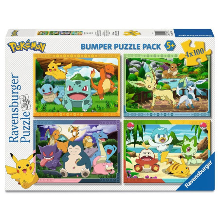 Puzzle Pokemon 4x100pzs - 4005555042860