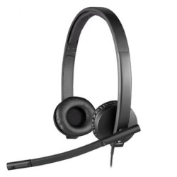 Auriculares Logitech H570E/ con Micrófono/ USB/ Negros - 981-000575