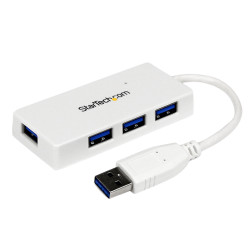 StarTech WHITE 4 PORT MINI USB 3.0 HUB - 0065030850957