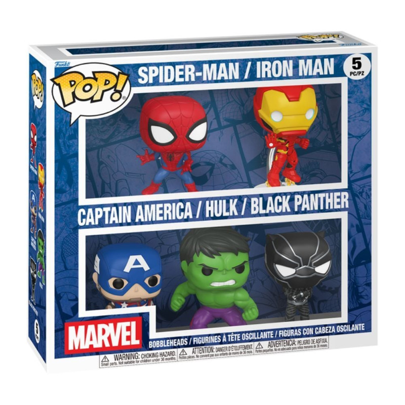 Blister 5 Figuras POP Marvel - 889698947985