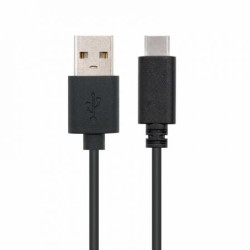 Cable USB 2.0 Nanocable 10.01.2102/ USB Tipo-C Macho - USB Macho/ 480Mbps/ 2m/ Negro - 10.01.2102