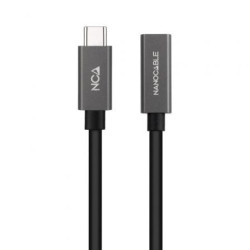 Cable Alargador USB 3.2 Nanocable 10.01.4402/ USB Tipo-C Macho - USB Tipo-C Hembra/ 2m/ Negro - 10.01.4402