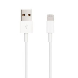Cable USB 2.0 Lightning Nanocable 10.110.0401/ USB Macho - Lightning Macho/ 1m/ Blanco - 10.10.0401