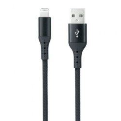 Cable USB 2.0 Lightning Nanocable 10.10.0401-COBK/ USB Macho - Lightning Macho/ 1m/ Negro - 10.10.0401-COBK