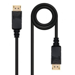 Cable DisplayPort 1.2 4K Nanocable 10.15.2302/ DisplayPort Macho - DisplayPort Macho/ 2m/ Negro - 10.15.2302