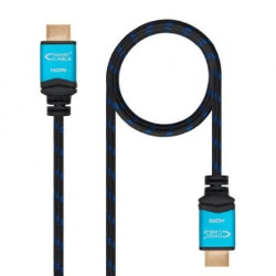 Cable HDMI 2.0 4K Nanocable 10.15.3705/ HDMI Macho - HDMI Macho/ 5m/ Negro/ Azul - 10.15.3705