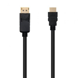 Cable Conversor Nanocable 10.15.4300/ Displayport Macho - HDMI Macho/ 50cm/ Negro - 10.15.4300