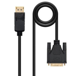 Cable Conversor Nanocable 10.15.4502/ DisplayPort Macho - DVI Macho/ 2m/ Negro - 10.15.4502