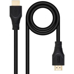 Cable HDMI 1.4 Nanocable 10.15.4701/ HDMI Macho - HDMI Macho/ 1m/ Negro - 10.15.4701