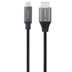 Cable Conversor Nanocable 10.15.5262/ USB Tipo-C Macho - HDMI Macho/ 1.8m/ Negro - 10.15.5262
