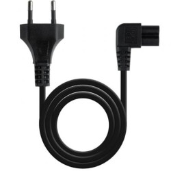 Cable Alimentación Acodado Nanocable 10.22.0503/ CEE7/16 Macho - C7 Hembra/ 3m/ Negro - 10.22.0503