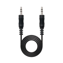 Cable Estéreo Nanocable 10.24.0103/ Jack 3.5 Macho - Jack 3.5 Macho/ 3m/ Negro - 10.24.0103