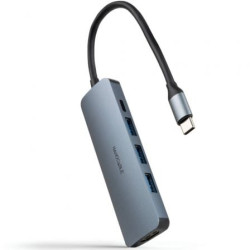 Docking Tipo-C Nanocable 10.16.4605/ 3xUSB/ 1xHDMI 4K/ 1xUSB Tipo-C PD/ Gris - 10.16.4605