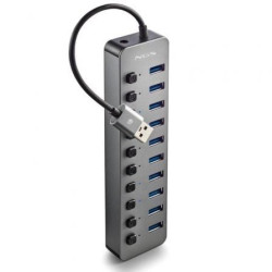 Hub USB NGS IHUB10/ 10xUSB 3.0/ Gris - IHUB10