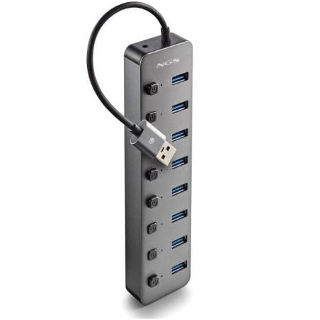 Hub USB NGS IHUB8 / 8xUSB 3.0/ Gris - IHUB8