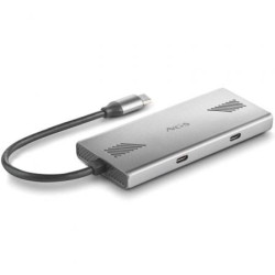 Hub USB Tipo-C NGS WonderDuo-C / 2xUSB/ 2xUSB Tipo-C/ Gris - WONDERDUO-C