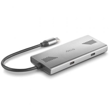 Hub USB Tipo-C NGS WonderDuo-C / 2xUSB/ 2xUSB Tipo-C/ Gris - WONDERDUO-C
