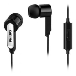 Auriculares Intrauditivos Philips SHE1405/10/ con Micrófono/ Jack 3.5/ Negros - SHE1405BK/10