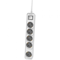 Regleta con Interruptor Philips CHP2154W/12/ 5 Tomas de corriente/ Cable 1.5m/ Blanco - CHP2154W/12