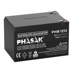 Batería Phasak PHB 1212 compatible con SAI/UPS PHASAK según especificaciones - PHB 1212