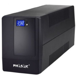 SAI Línea Interactiva Phasak 650 VA LCD Interactive/ 650VA/ 2 Salidas/ Formato Torre - PH 9465