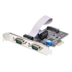 STARTECH.COM 2-Port Serielle PCIe Karte PCI Express zu RS232/RS422/RS485 DB9 Serielle Karte 16C1050 UART ESD Schutz Windows/Linu
