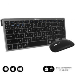 Teclado y Ratón Inalámbrico Subblim OCO020 Combo Multidispositivo Compacto/ Gris - SUBKBC-OCO020