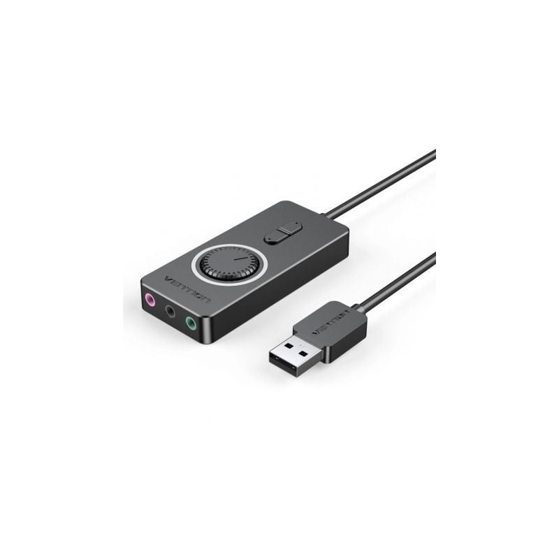 Tarjeta de Sonido Vention CDRBB/ USB Macho - 3x Jack 3.5 Hembra - CDRBB