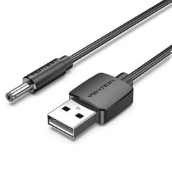 Cable Alimentación Vention CEXBF/ USB Macho - DC 3.5mm Macho/ 1m/ Negro - CEXBF