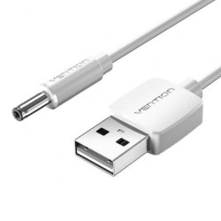 Cable Alimentación Vention CEXWF/ USB Macho - DC 3.5mm Macho/ 1m/ Blanco - CEXWF
