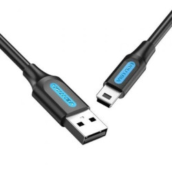 Cable USB 2.0 Vention COMBD/ USB Macho - MiniUSB Macho/ 480Mbps/ 50cm/ Negro - COMBD