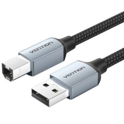 Cable USB 2.0 Impresora Vention CTTHI/ USB Tipo-B Macho - USB Macho/ 480Mbps/ 3m/ Gris - CTTHI