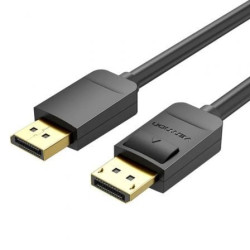 Cable DisplayPort 1.2 4K Vention HACBI/ DisplayPort Macho - DisplayPort Macho/ 3m/ Negro - HACBI