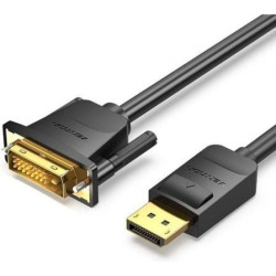 Cable Conversor Vention HAFBF/ DisplayPort Macho - DVI Macho/ 1m/ Negro - HAFBF