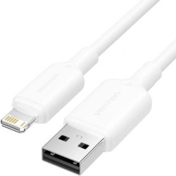 Cable USB 2.0 Lightning Vention LAMWH/ USB Macho - Lightning Macho/ 480Mbps/ 2m/ Blanco - LAMWH