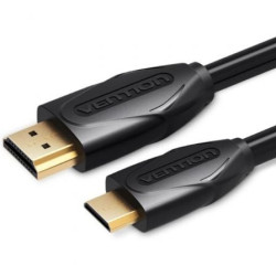Cable HDMI Vention VAA-D02-B200/ HDMI Macho - Mini HDMI Macho/ 2m/ Negro - VAA-D02-B200