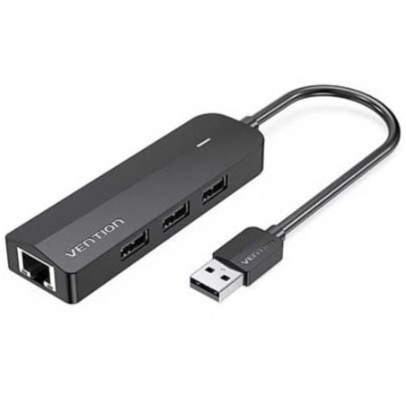 Hub USB 2.0 Vention CHPBB/ 3xUSB/ 1xMicro USB PD/ 1xRJ45 - CHPBB