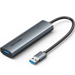 Hub USB 3.0 Vention TGXHB/ 1xUSB Tipo-C/ 3xUSB/ 1xUSB Tipo-C PD/ Gris - TGXHB