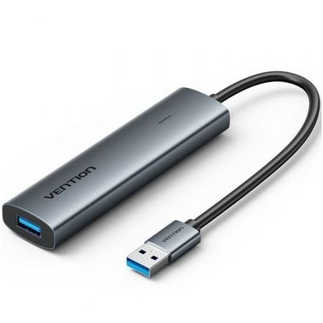 Hub USB 3.0 Vention TGXHB/ 1xUSB Tipo-C/ 3xUSB/ 1xUSB Tipo-C PD/ Gris - TGXHB