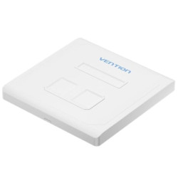 Placa de Pared Keystock Vention IFEW0/ 2 Puertos RJ45 - IFEW0