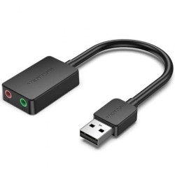 Tarjeta de Sonido Vention CDYB0/ 2.1/ Negro - CDYB0