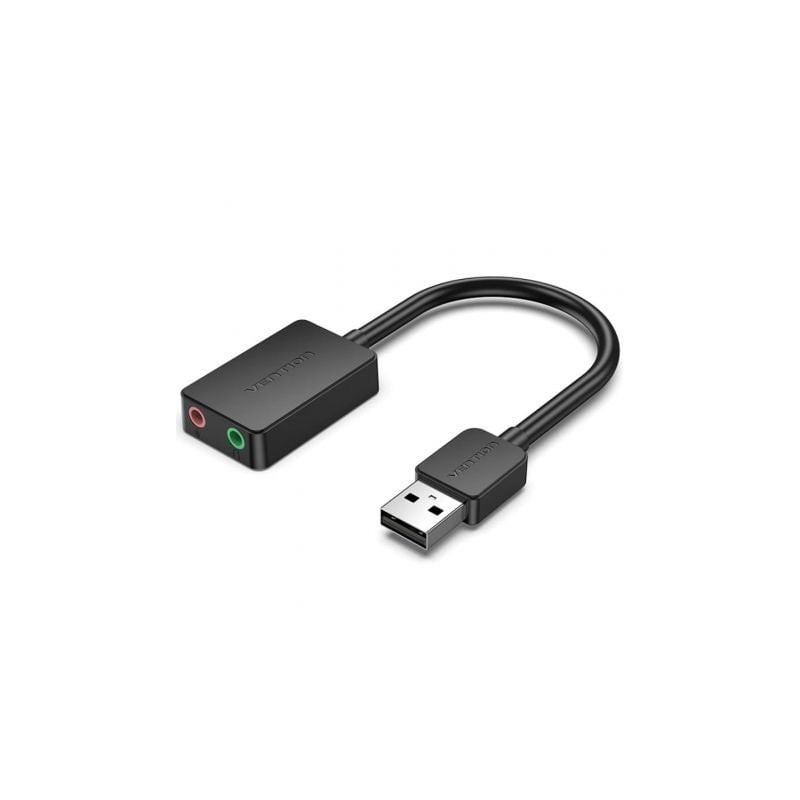 Tarjeta de Sonido Vention CDYB0/ 2.1/ Negro - CDYB0