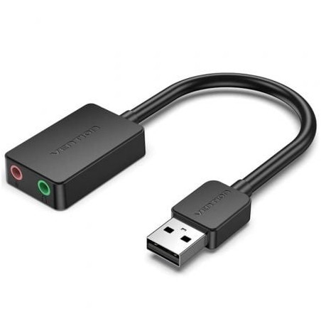 Tarjeta de Sonido Vention CDYB0/ 2.1/ Negro - CDYB0