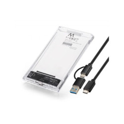 EWENT Carcasa USB3.2 Gen1 para SATA2.5"USB-C+A Tra - AAACET0291