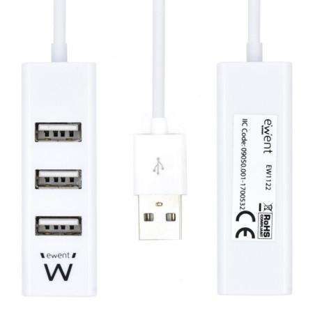 EWENT EW1122 MINI-HUB USB 4 PUERTOS BLANCO - AAOAUS0134