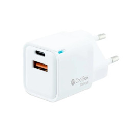 Coolbox Cargador Gan 20W USB-C/USB-A PARED - AATCAT0379