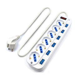 EWENT EW3932 Regleta 6 Tomas / 6 interruptor 1.5 m - AELREG0047