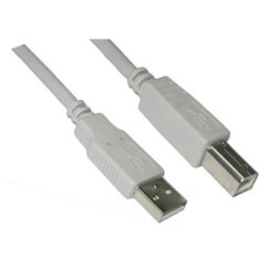 Cable USB 2.0 Impresora Nanocable 10.01.0103/ USB Tipo-B Macho - USB Macho/ 1.8m/ Beige - 10.01.0103