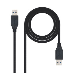 Nanocable Cable USB 3.0, tipo A/M-A/M, Negro, 1m - AIEACI0085